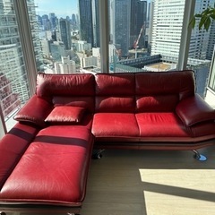 純正皮製ソファ-出品致します