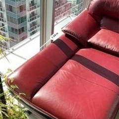 純正皮製ソファ-出品致します