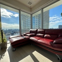 純正皮製ソファ-出品致します