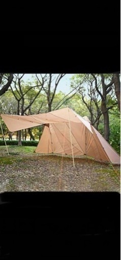 お話し中　TOMOUNT テント　シェルター　ツーポール　タープ　ヘキサライト型
