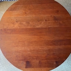 木製　サークル型　丸型ローテーブル