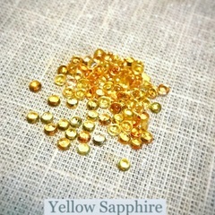 7/30限定プライス！希少価値あり！美しいイエローサファイア〜3mmカボション80個未使用