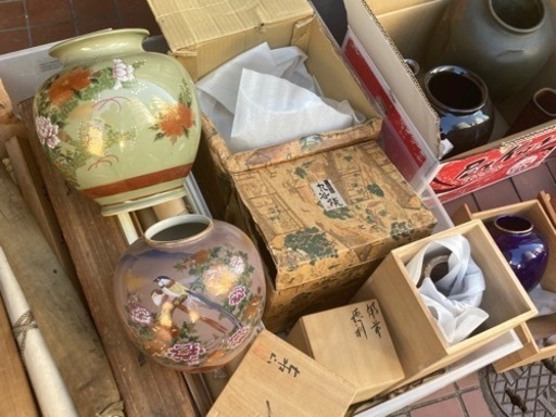 九谷焼 花瓶 壷 嶋幸博 備前焼 焼物 骨董品 年代物 - 茶器