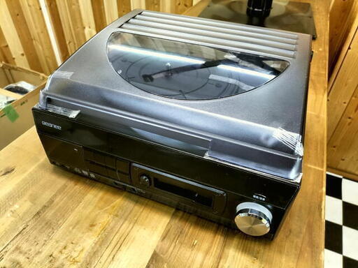 未使用品 geanee(ジーニー) レコード/カセットプレーヤー PCリンク付き