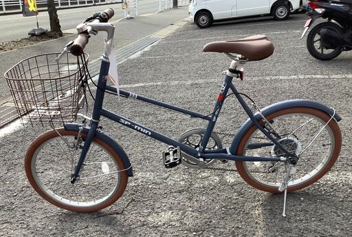 自転車 ミニベロSP-min 20インチ 変速あり ブルーグレー【ユーズドユーズ名古屋天白店】J2369