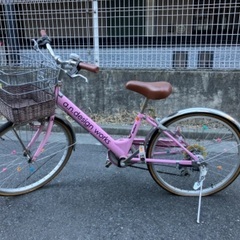 22インチ★ギア付き★ピンク子供用自転車★身長120～135cm 