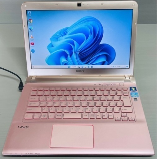 配送可！　i3、HDD750GB、Windows11搭載　SONY製ノートパソコンVAIO　カメラ、Bluetooth、ACアダプター付属、ソニー、バイオ