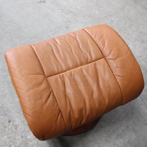 T708) EKORNES エコーネス Reno レノ 本革 Sサイズ ストレスチェア+オットマン リクライニングチェア 椅子 オットマン レザー