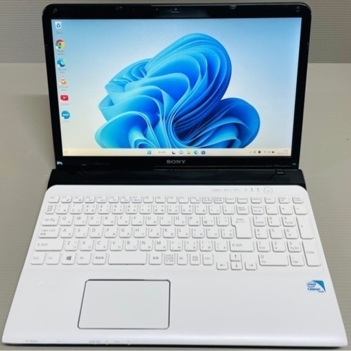 【引取先決定】配送可！　Celeron、HDD750GB、Windows11搭載　SONY製ノートパソコンVAIO　カメラ、Bluetooth、ACアダプター付属、ソニー、バイオ