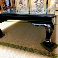 【⚠️近日処分】大型 螺鈿 細工 座卓 テーブル 豪華絢爛 高級 鳳凰図 韓国漆塗　配送可