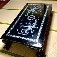 【⚠️近日処分】大型 螺鈿 細工 座卓 テーブル 豪華絢爛 高級...
