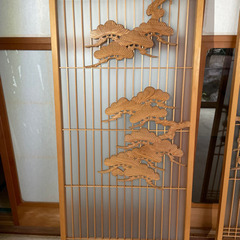 銘木　唐木　書院欄間　5枚セット　ガラス付き 銘木 唐木 書院欄間 5枚セット ガラス付き