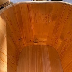 【引取・発送OK】さわらの風呂桶　木製風呂　サウナの水風呂に　古民家　露天風呂　アウトドア