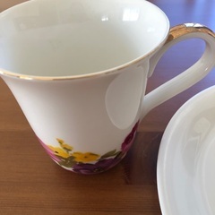フランフラン　食器　花柄　マグカップ＆皿