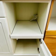 😊NITORI(ニトリ) MIRANDA(ミランダ) 3面レンジボード ✨定価￥79,900✨ おしゃれな貝ハンドル😊