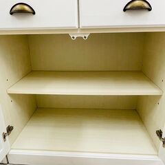 😊NITORI(ニトリ) MIRANDA(ミランダ) 3面レンジボード ✨定価￥79,900✨ おしゃれな貝ハンドル😊