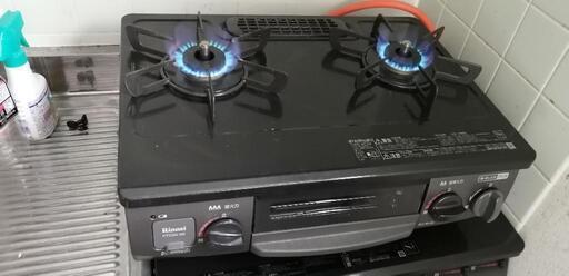 【配達無料】[2022年製美品]リンナイ　ガステーブル　ガスコンロ　左強火　動作品