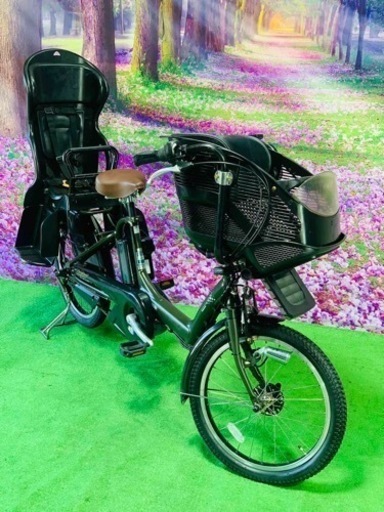 ➃ 4763子供乗せ電動自転車ブリヂストン3人乗り新品20インチ良好