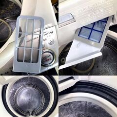 SHARP 全自動洗濯乾燥機　ES-TX8B-N　ゴールド系　8.0kg　乾燥付き　穴無しサイクロン洗浄　住まい