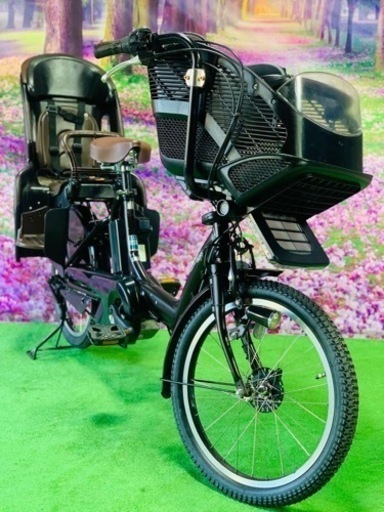 ❹ 4764子供乗せ電動自転車ヤマハ3人乗り新品20インチ良好バッテリー