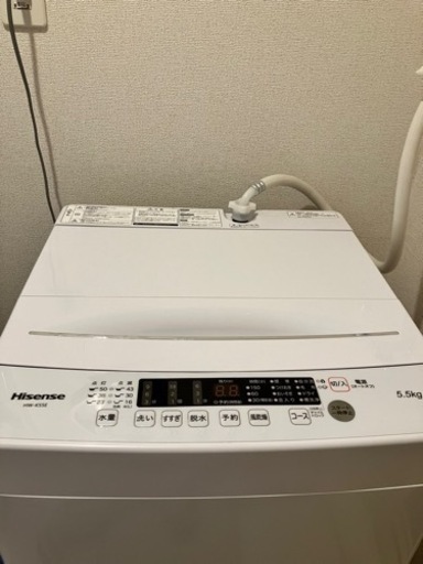 Hisense 洗濯機 5.5キロ 試用期間1年程 美品