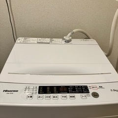 【ネット決済】Hisense 洗濯機 5.5キロ 試用期間1年程 美品