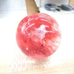 赤水晶 オブジェ 縁起物 10cm　１４３