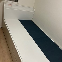 引き出し付きシングルベッド　210×100×42