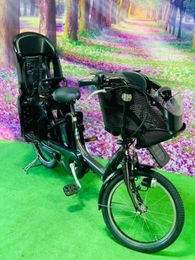 ❹ 4766子供乗せ電動自転車ブリヂストン3人乗り新品20インチ良好バッテリー