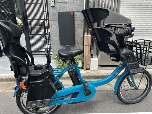 20インチ子供乗せ電動アシスト自転車、 幼児2人同乗（3人乗り）対応。