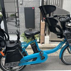 20インチ子供乗せ電動アシスト自転車、 幼児2人同乗（3人乗り）対応。