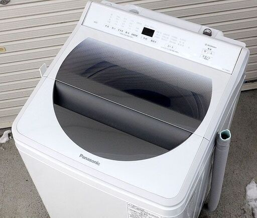 札幌市/清田区 Panasonic/パナソニック 全自動洗濯機 NA-FA80H7 ホワイト 2019年製 洗濯容量8kg 泡洗浄＆パワフル立体水流 動作確認済