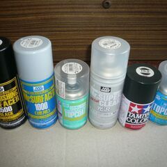 プラモデル用塗料 缶スプレー 溶剤 セット 未使用および使いかけ