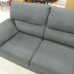 L字カウチソファ 布張り ニトリ ウォール3KD LC GY グレー 中古 ソファー 長椅子 苫小牧西店