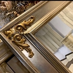 特大 イタリア製 超高級ウォールミラー 壁掛け鏡 金箔 ミラー