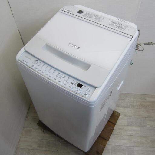 3か月間保証☆配達有り！50000円(税別）日立 ビートウォッシュ 洗濯機 ナイアガラ 7.0kg 2021年製 BW-V70G