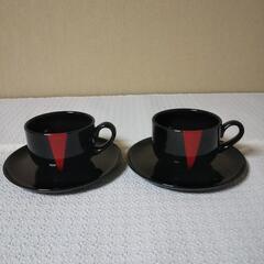 コーヒーカップ2客セット JUNKO KOSHINO【新品】ブラック