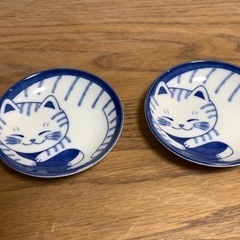 【取引中】三寸皿 猫 みのる陶器 小皿 ねこちぐら トラ