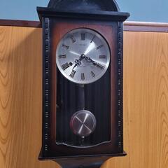 SEIKO振り子時計 アンティーク調柱時計 機械式  ブラウン