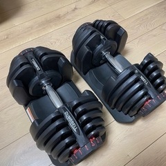 可変式ダンベル2個セット（最大40kg）　5〜40kgの17段階調節可能