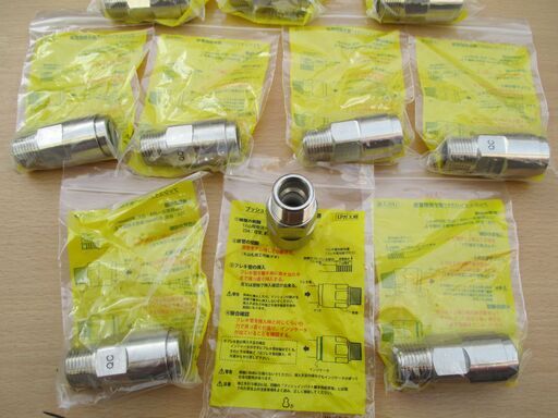 ☆日立金属 HITACHI プッシュインパクト継手接続要領 LIA 10A×22P QC LPガス用◆10個セット・ひょうたん印