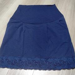 マタニティ 青色 スカート Lサイズ