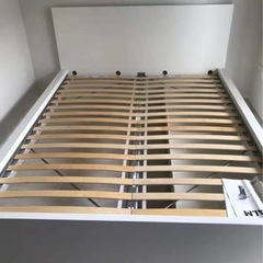 IKEA キングサイズベッドフレーム  収納ボックス2個付き  