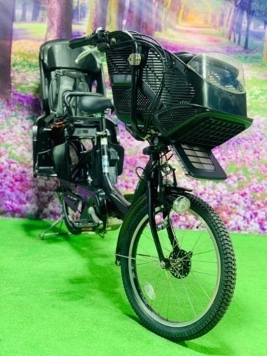 ❹ 4775子供乗せ電動自転車ブリヂストン3人乗り新品20インチ良好バッテリー