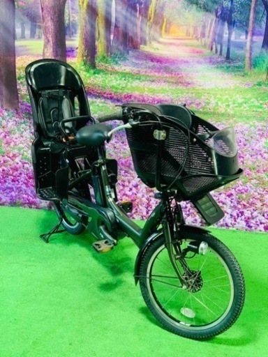 ❹ 4776子供乗せ電動自転車ヤマハ3人乗り新品20インチ良好バッテリー