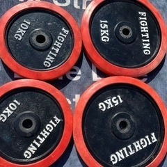 FIGHTING ROAD シャフト含め合計90kg バーベル ラバー付 