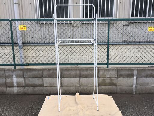 JM16806)ランドリーラック伸縮式　 幅：約67cm 高さ：約185.5cm 奥行：約54cm 最大幅:95.5 中古品【取りに来られる方限定】