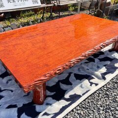 一枚板の大きな座卓 脚取り外し可 無垢 151×88×33㎝ 板厚4.5cm  /  AJ-0410-1F