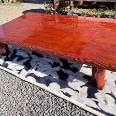 一枚板の大きな座卓 脚取り外し可 無垢 151×88×33㎝ 板厚4.5cm / AJ 
