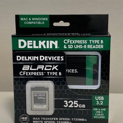 新品 Delkin ブラック 325GB CFExpress T...